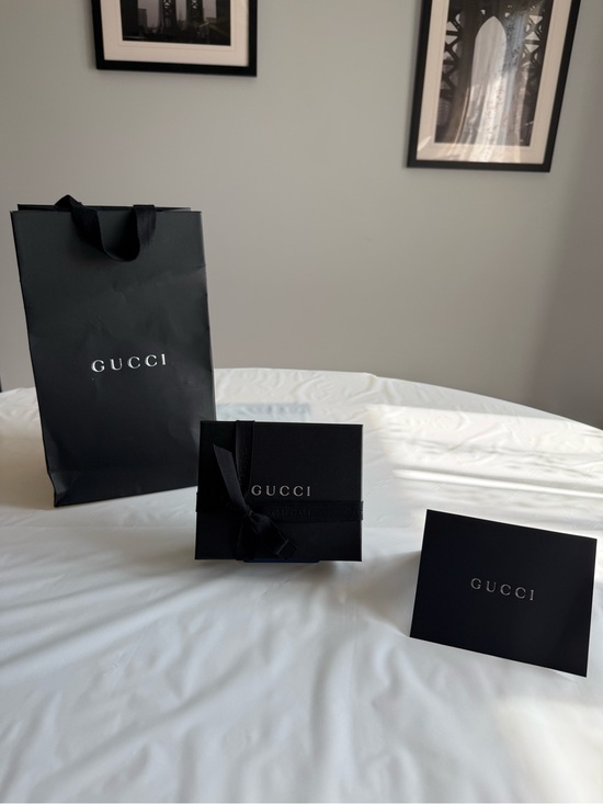 Gucci Handbags - Gucci Black Leather Compact Wallet Card Case Gold Hardware New Italy